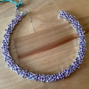 NWOT sterling SILVER 925 MULTIPLE RUBY BEAUTIFUL BRACELET​​